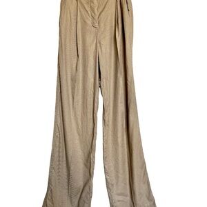 Babaton Beige Wide-Leg Women's Pants